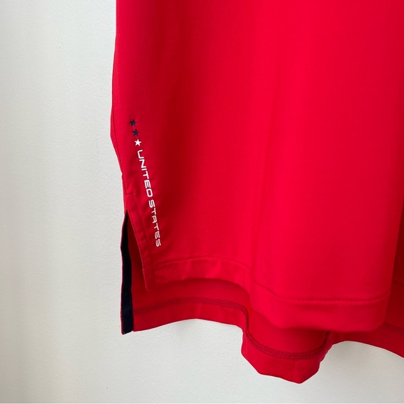 RLX Ralph Lauren Mens XL Red USA 2016 Ryder Cup Red Golf Shirt Performance Wear - Picture 8 of 13